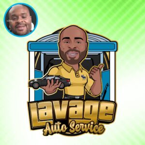 cartoon cleaning services logo design