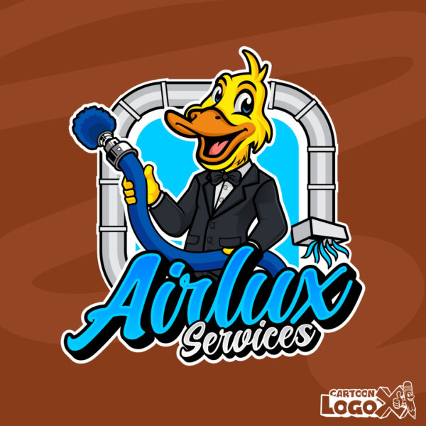 duck cartoon logo design