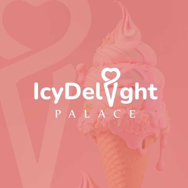 ice cream shop wordmark logo design