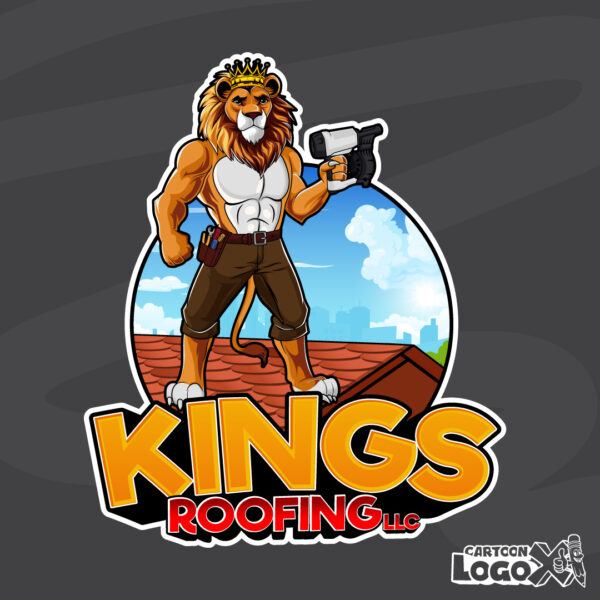 lion cartoon logo design