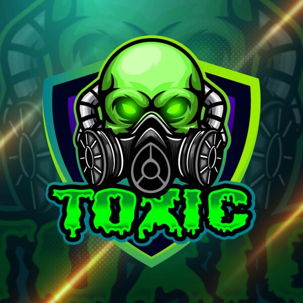 toxic custom gaming logo design