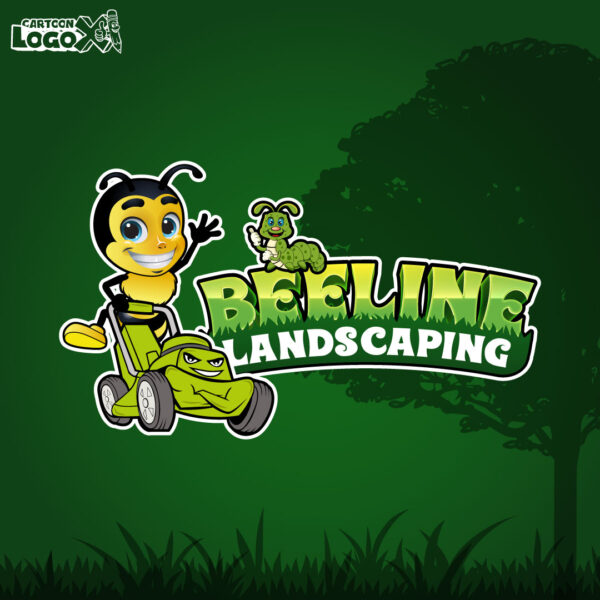 bee-cartoon-lawn-care-logo