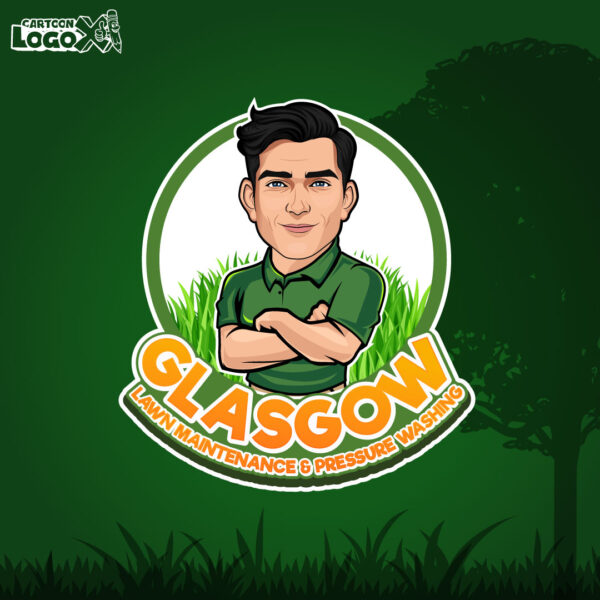 man-cartoon-lawn-care-logo