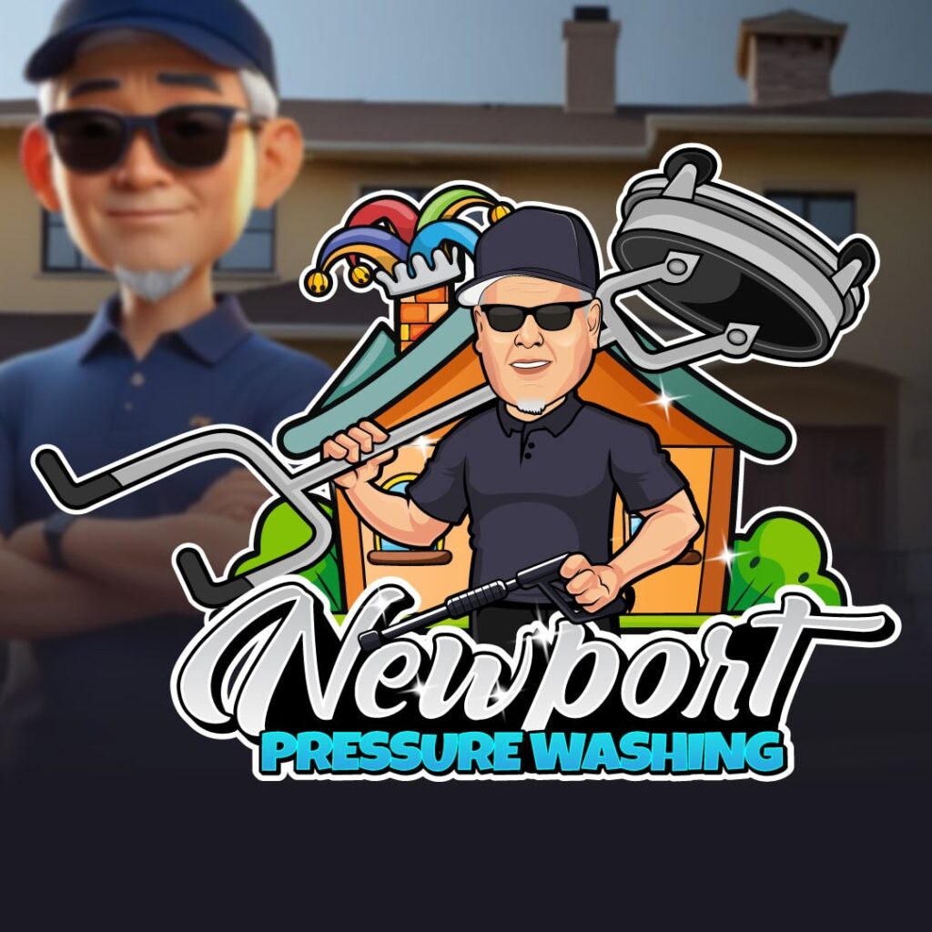 custom cartoon logo design for cleaning business