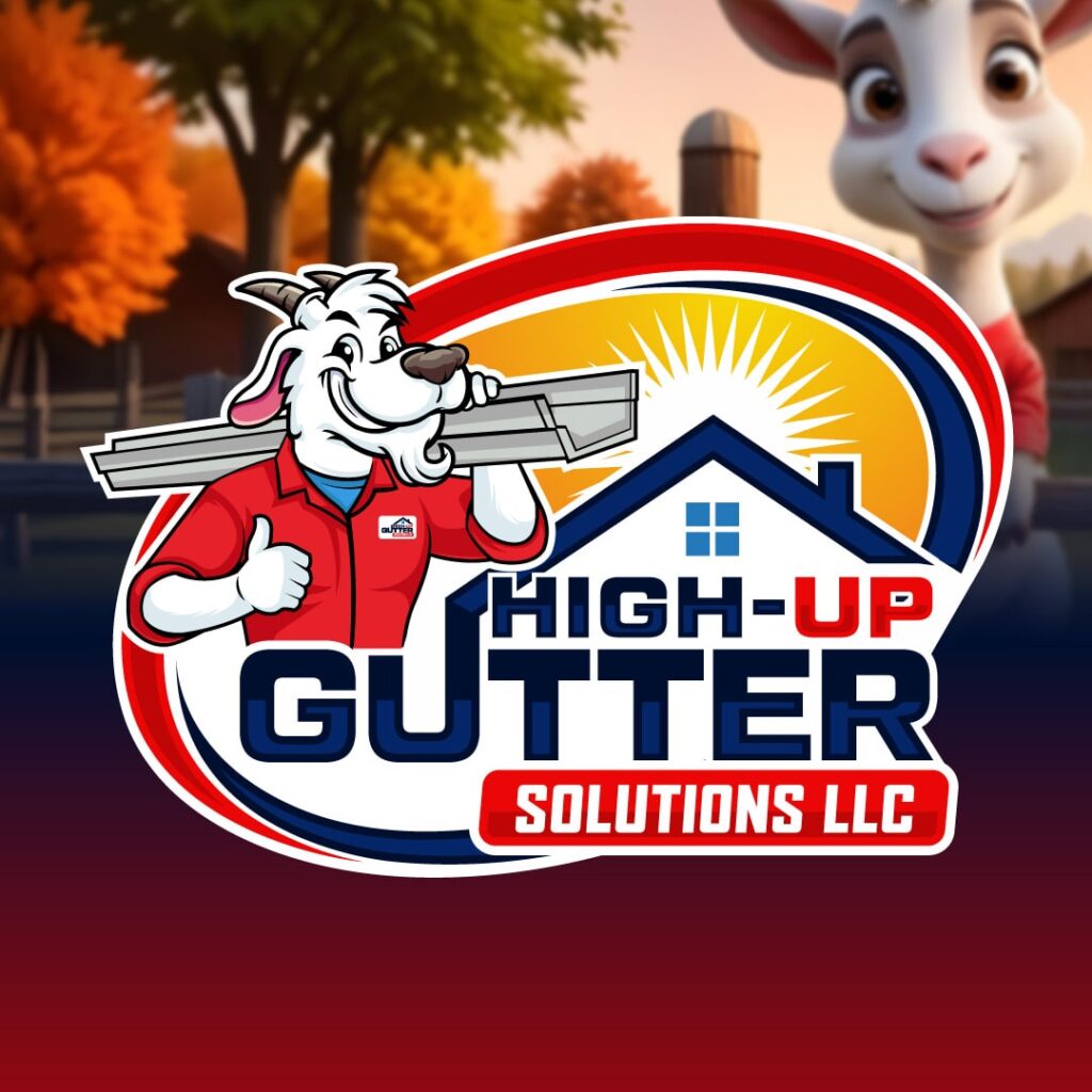custom cartoon logo design for gutter cleaning business