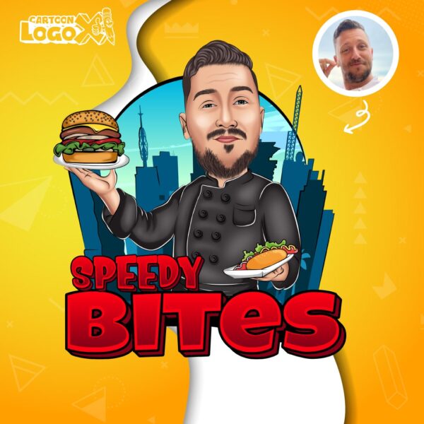 custom portrait logo design food business